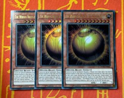 YUGIOH THE WINGED DRAGON OF RA - SPHERE MODE ULTRA RARE EX DUPO-EN045 x3 PLAYSET - Image 1
