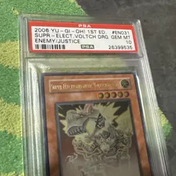 2006 Yu-Gi-Oh Super Electromagnetic Voltech Dragon Ultimate Rare 1st Ed. PSA 10 - Image 3