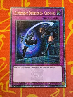YUGIOH DIFFERENT DIMENSION GROUND QUARTER CENTURY SECRET RARE NM RA04-EN101 - Image 1