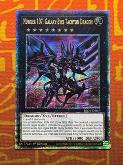 YUGIOH NUMBER 107: GALAXY-EYES TACHYON DRAGON QUARTER CENTURY SECRET RA04-EN067 - Image 1