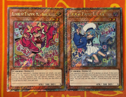 YUGIOH LIVE TWIN SET LIL-LA & KI-SIKIL PLATINUM SECRET RARE NM RA04-EN036/EN037 - Image 1