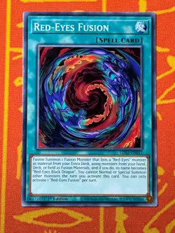 YUGIOH RED-EYES FUSION COMMON 1ST EDITION NM LDS1-EN017 - Image 1