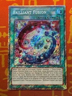YUGIOH BRILLIANT FUSION PLATINUM SECRET RARE NM RA04-EN254 - Image 1