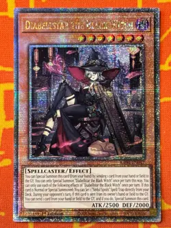 YUGIOH DIABELLSTAR THE BLACK WITCH QUARTER CENTURY SECRET RARE 1ST NM RA04-EN047 - Image 1
