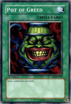 Pot of Greed - SD4-EN018 Common 1st Edition YuGiOh TCG Card - Image 1