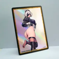 2B Waifu Anime Card LIMITED 1/1 Custom TCG Holo Goddess Story ACG T11836 - Image 2