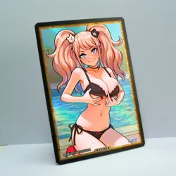 ENOSHIMA JUNKO Waifu Anime Card LIMITED 1/1 Custom TCG Holo T11889 - Image 2