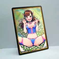 D.VA Waifu Anime Card LIMITED 1/1 Custom TCG Holo Goddess Story ACG T11882 - Image 2