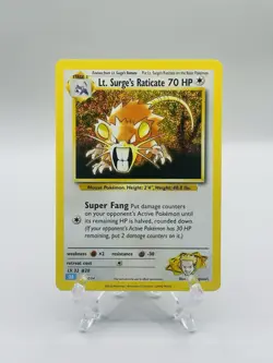 🔥Pokemon TCG-Lt. Surge's Raticate-016/034-Trading Card Game Classic-Holo-M/NM🔥 - Image 1