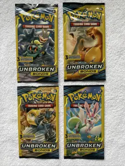 Pokemon Sun & Moon Unbroken Bonds Booster Art Set Lot of Four Dollar Tree 3 Card - Image 1