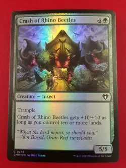 1x Crash of Rhino Beetles | FOIL | Commander Masters | MTG Magic Cards - Image 1