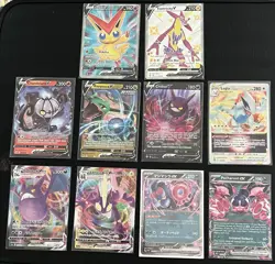 Pokemon Tcg Miked Lot Of 10 Cards English And Japanese. V, Vstar And Ex Cards - Image 1