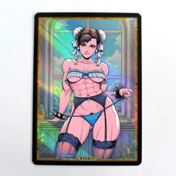 CHUN LI Waifu Anime Card LIMITED 1/1 Custom TCG Holo Goddess Story ACG T11877 - Image 1