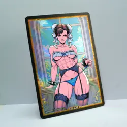 CHUN LI Waifu Anime Card LIMITED 1/1 Custom TCG Holo Goddess Story ACG T11877 - Image 2