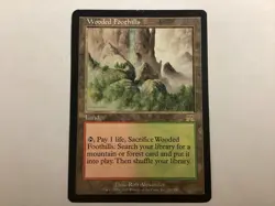 MTG Onslaught WOODED FOOTHILLS MP (3014) Graded Power - Image 1