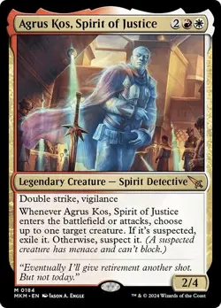 FOIL AGRUS KOS, SPIRIT OF JUSTICE mtg NM-M Murders at Karlov Manor Mythic - Image 1