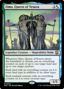 FOIL OMO, QUEEN OF VESUVA mtg NM Commander Modern Horizons 3 Mythic - Image 1