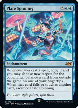 FOIL PLATE SPINNING x1 mtg NM Unfinity Mythic - Image 1