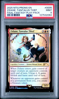 2064 Zidane Tantalus Thief 2025 MTG Final Fantasy Play Pack Promo #0005 PSA 9 - Image 1