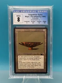 MTG Golgothian Sylex Antiquities Uncommon CGC 8 Reserved List - Image 1