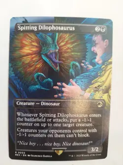 Spitting Dilophosaurus (Borderless) Universes Beyond: Jurassic Pikachu World... - Image 1