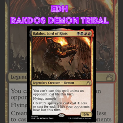 EDH - Rakdos Demon Tribal, MTG Commander Deck, Bracket 2 - Image 1