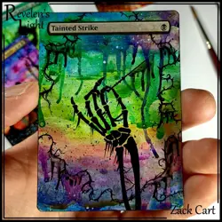 Tainted Strike Altered Art - Hand Painted MTG Alter - Magic - Revelen's Light - Image 1