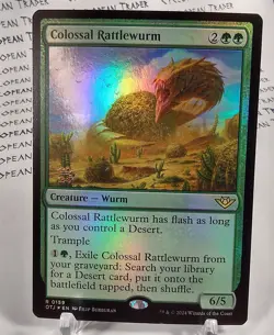 FOIL Prerelease COLOSSAL RATTLEWURM mtg NM Outlaws of Thunder Junction Rare - Image 1