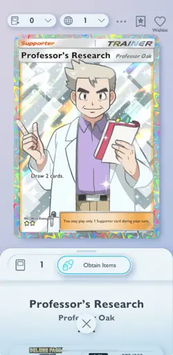 (EN) Professor's Research - Full Art - Professor Oak - Pokemon TCG Pocket PTCGP - Image 1