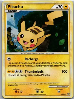 Pokemon TCG Pikachu Holo HGSS03 Promo Rare HP - Image 1