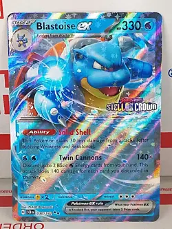 Pokemon TCG Blastoise EX #30/142 S&V Stellar Crown Holo Double Rare NM - Image 1