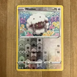 Wooloo Reverse Holo - 153/202 - Pokemon Sword & Shield Base Set - NM - Image 1