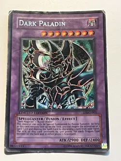 Yugioh Dark Paladin DMG-001 Secret Rare Limited Edition Damaged - Image 1