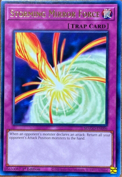 Storming Mirror Force MAGO-EN096 Rare 1st Edition YuGiOh TCG Card - Image 1