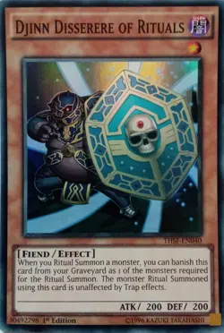 THSF-EN040 DJINN DISSERERE OF RITUALS SUPER RARE 1ST EDITION YuGiOh CARD - Image 1