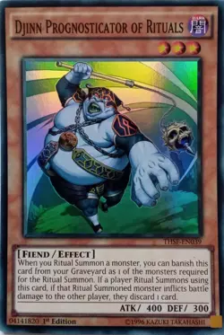 THSF-EN039 DJINN PROGNOSTICATOR OF RITUALS SUPER RARE 1ST EDITION YuGiOh CARD - Image 1