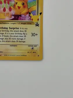 Birthday Pikachu Holo 24 Celebrations Classic Collection Pokemon Card TCG NM - Image 4
