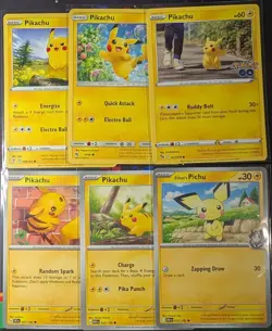 Pokemon Cards Lot of 6 (5 Pikachu and 1 Pichu Cards) - Image 1