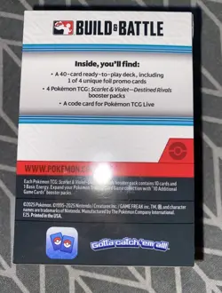 Pokemon Cards - S&V: Destined Rivals Build & Battle BOX (4 Packs, 40-Card Deck+) - Image 3