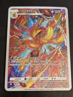 Pokemon TCG Pocket Alakazam Ex Custom Textured Fanart Card - Image 1
