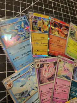 Eevee Evolution Mixed Card Lot Pokemon Lp/Nm Vaporeon Umbreon Espeon - Image 1