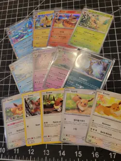 Eevee Evolution Mixed Card Lot Pokemon Lp/Nm Vaporeon Umbreon Espeon - Image 2