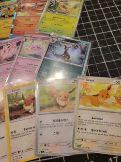 Eevee Evolution Mixed Card Lot Pokemon Lp/Nm Vaporeon Umbreon Espeon - Image 3