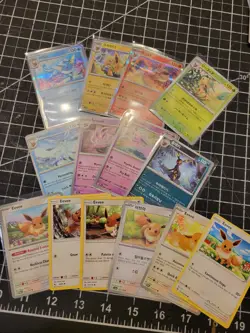 Eevee Evolution Mixed Card Lot Pokemon Lp/Nm Vaporeon Umbreon Espeon - Image 5