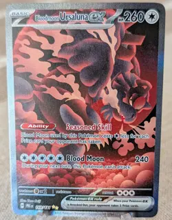 Pokemon Bloodmoon Ursaluna EX Prismatic Evolutions Card 168/131 - Image 1