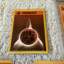 Lot of (12) Graded Pokemon Cards 1999 Fire Energy Mint 9 Raw Energy’s Super RR - Image 4