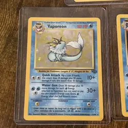 Lot Of 5 Vintage Pokemon Holo Cards | Ninetales, Vaporeon, Poliwhirl, And More - Image 5