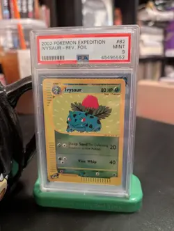 Pokemon TCG Ivysaur Expedition Base Set Reverse Holo Uncommon Card 82/165 PSA 9 - Image 1