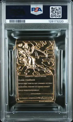 1999 BURGER KING POKEMON GOLD CARDS CHARIZARD PSA 5 - Image 2