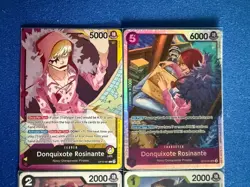 Donquixote Rosinante One Piece TCG 4-card lot OP10 Super Rare+OP12 Leader+++ PWE - Image 3